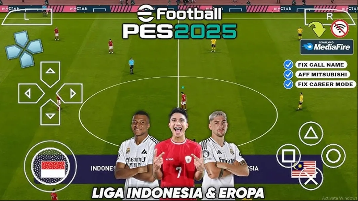 Nikmati pengalaman main bola dengan grafis realistis.