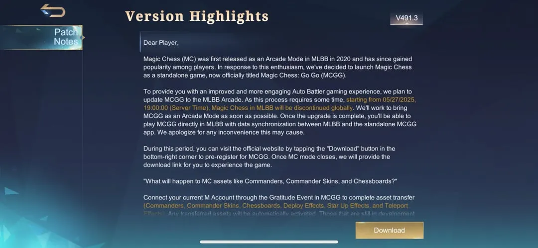 Cara Melihat Patch note Magic Chess Terbaru 2025, Wajib Tahu!