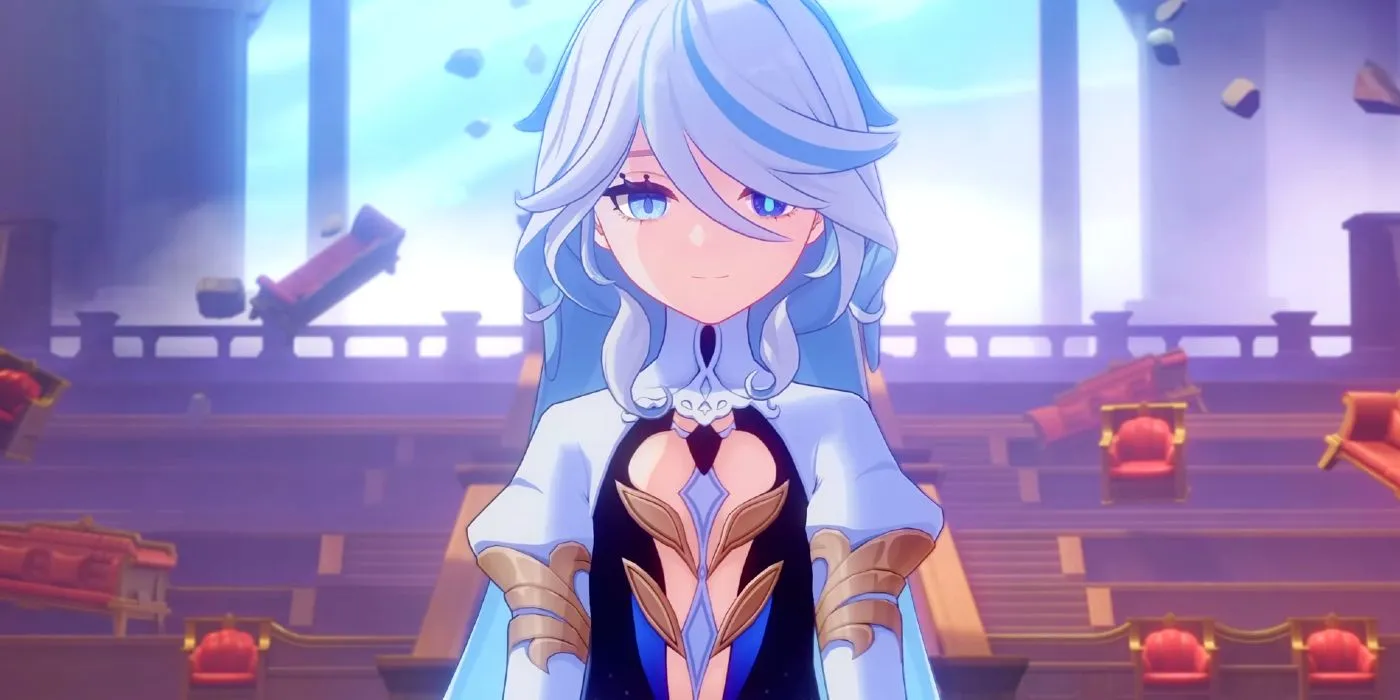 a cartoon of a woman with blue hair