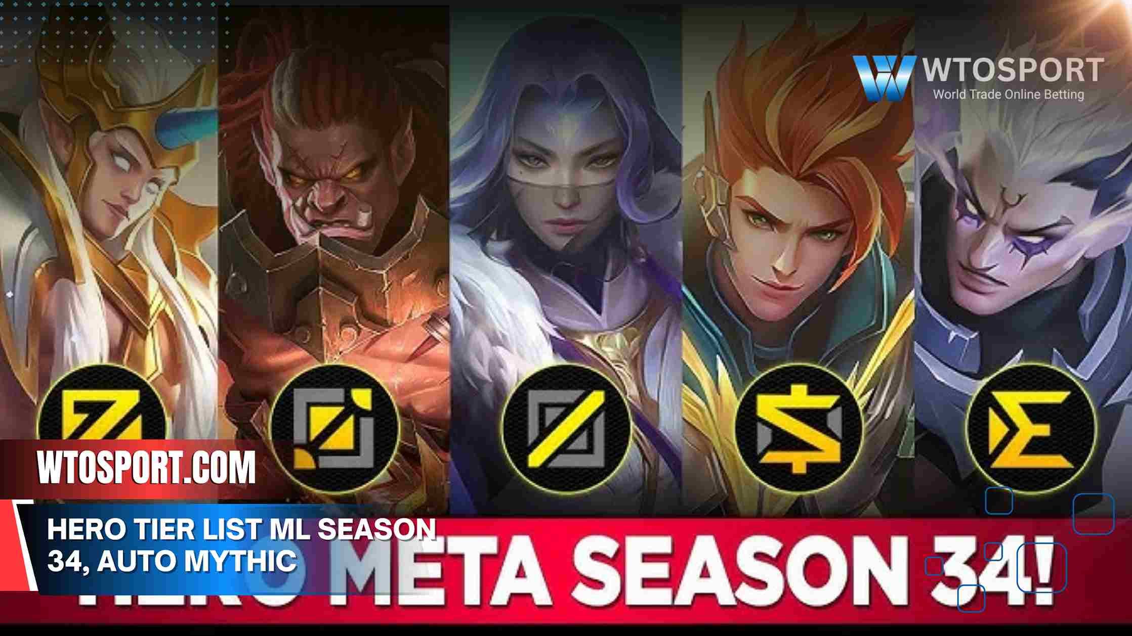 Hero Tier List ML Season 34, Auto Mythic Menurut Pro Player