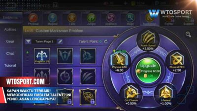 Kapan Waktu Terbaik Memodifikasi Emblem Talent? Ini Penjelasan Lengkapnya!