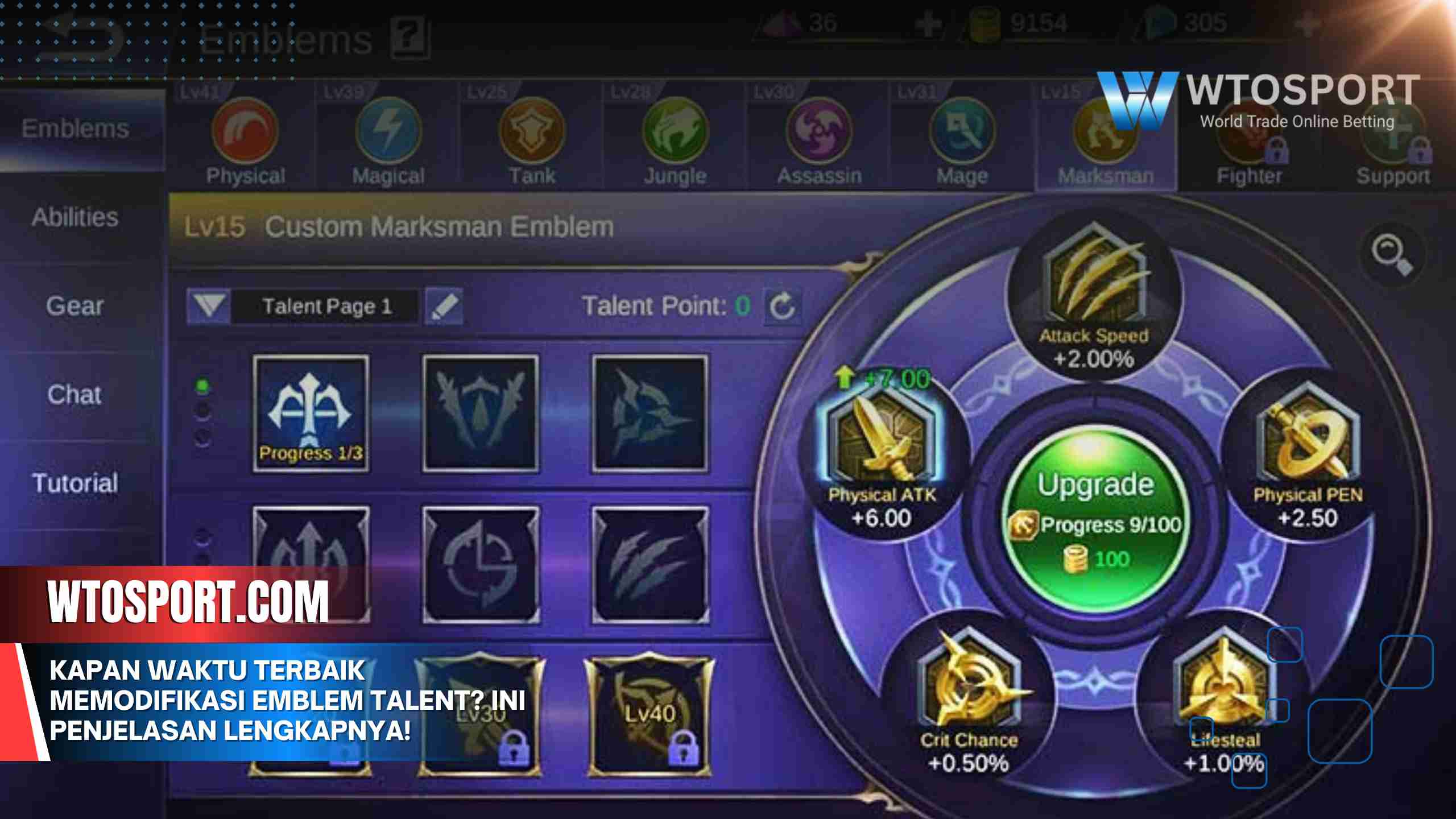 Kapan Waktu Terbaik Memodifikasi Emblem Talent? Ini Penjelasan Lengkapnya!