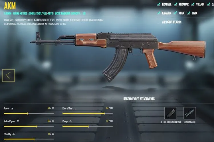 Panduan lengkap semua attachment senjata di PUBG Mobile.