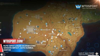 Rute Cepat Lokasi Scarab Cyno Genshin Impact, Auto Kumpul Banyak