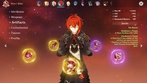 Tips build artefak, senjata, dan talent Genshin pemula.