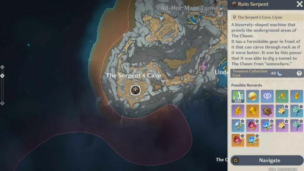 Peta farming material dari domain dan monster Teyvat.