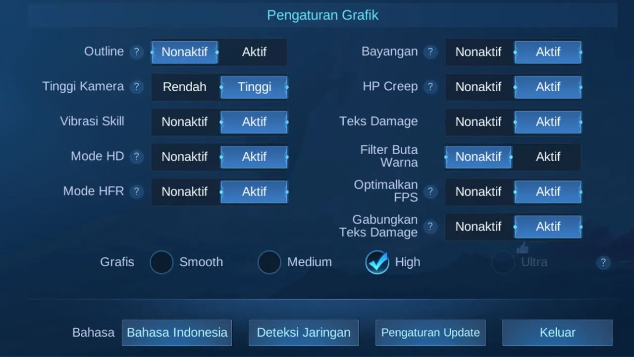 Settingan ML Terbaik untuk HP Kentang Spek Rendah 2025